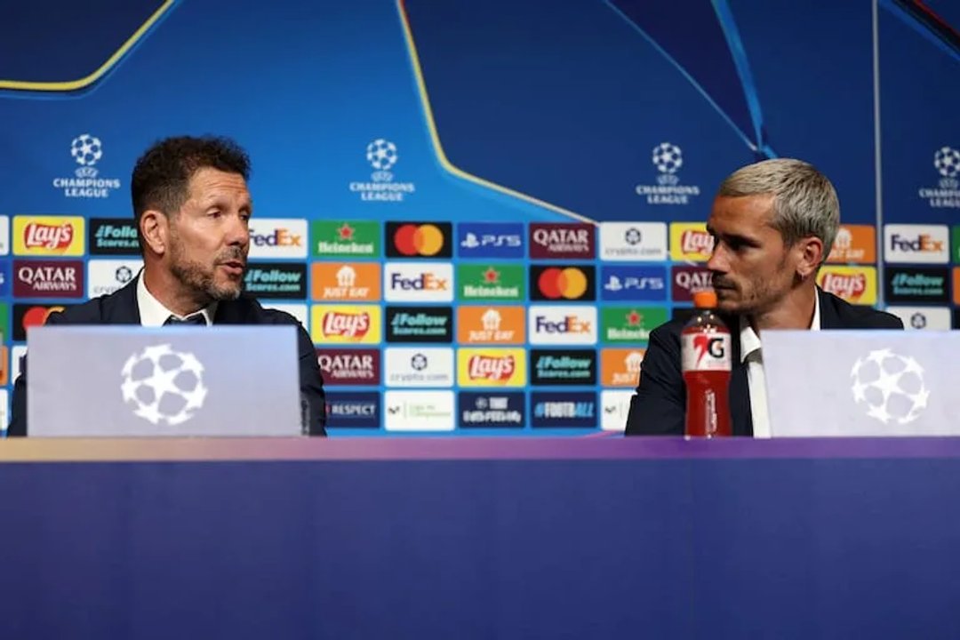 Imagen para el artículo: La emotiva arenga de Simeone a Griezmann antes de irse de Atlético de Madrid