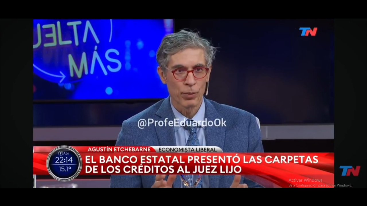Imagen para el artículo: Economista libertario dijo en TN que lo de los créditos demuestra que al Banco Nación hay que privatizarlo y se le rieron en la cara