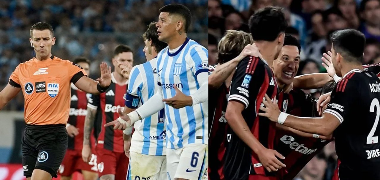 Imagen para el artículo: Marcos Rojo: su error y expulsión en la victoria de River sobre Racing lo hicieron meme