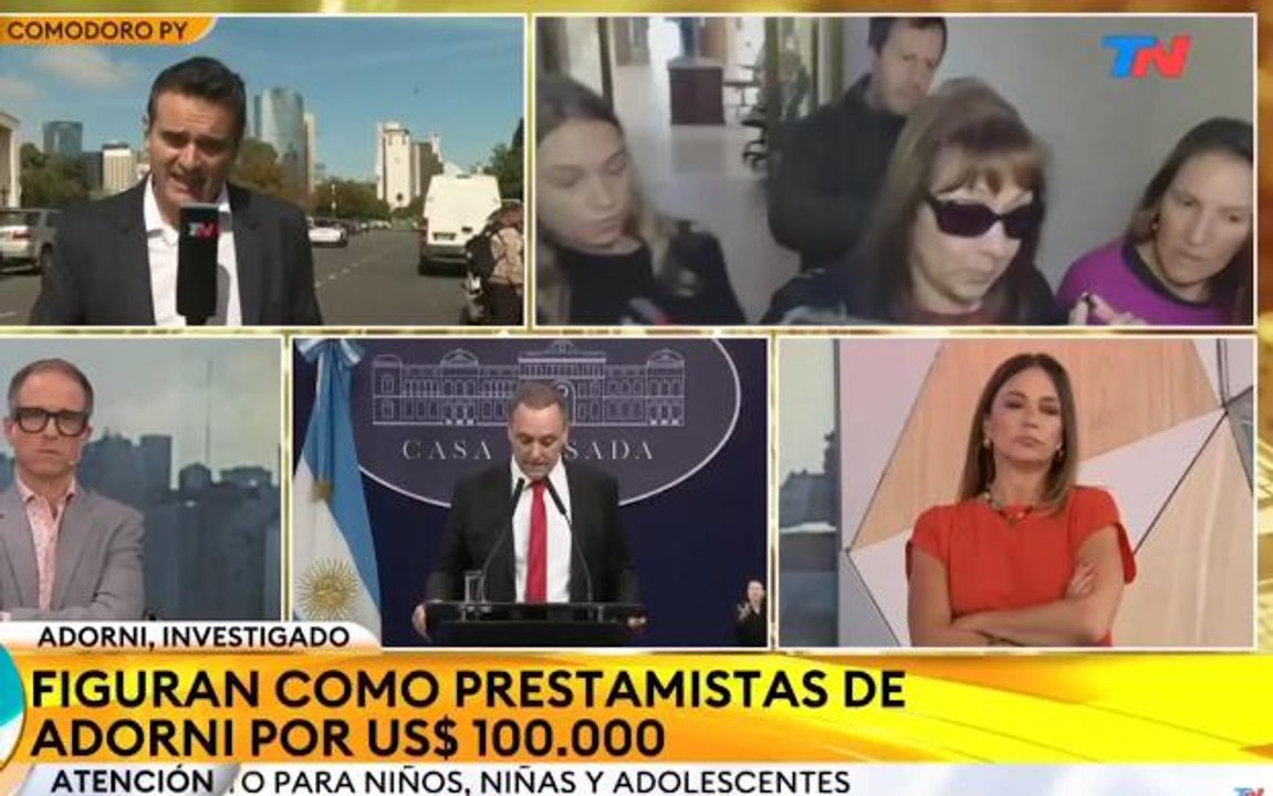 Imagen para el artículo: “¿De dónde saca la guita?”: declararon las prestamistas de Adorni y en TN lo prendieron fuego