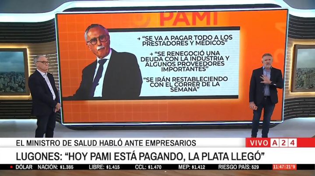 Imagen para el artículo: Las perversas excusas del Ministro Lugones sobre el PAMI: puso el foco en los jubilados y Novaresio lo cruzó en vivo