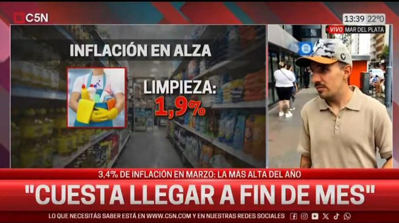 Imagen para el artículo: Desopilante: se quejó de la inflación y cerró el móvil con el clásico “aguante Boca y Perón”