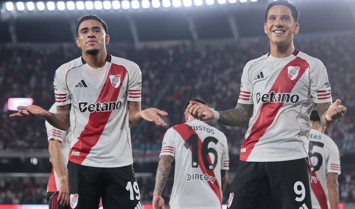 Imagen para el artículo: Después de los silbidos y las lesiones, River reaccionó y le ganó con lo justo a Carabobo por la Copa Sudamericana