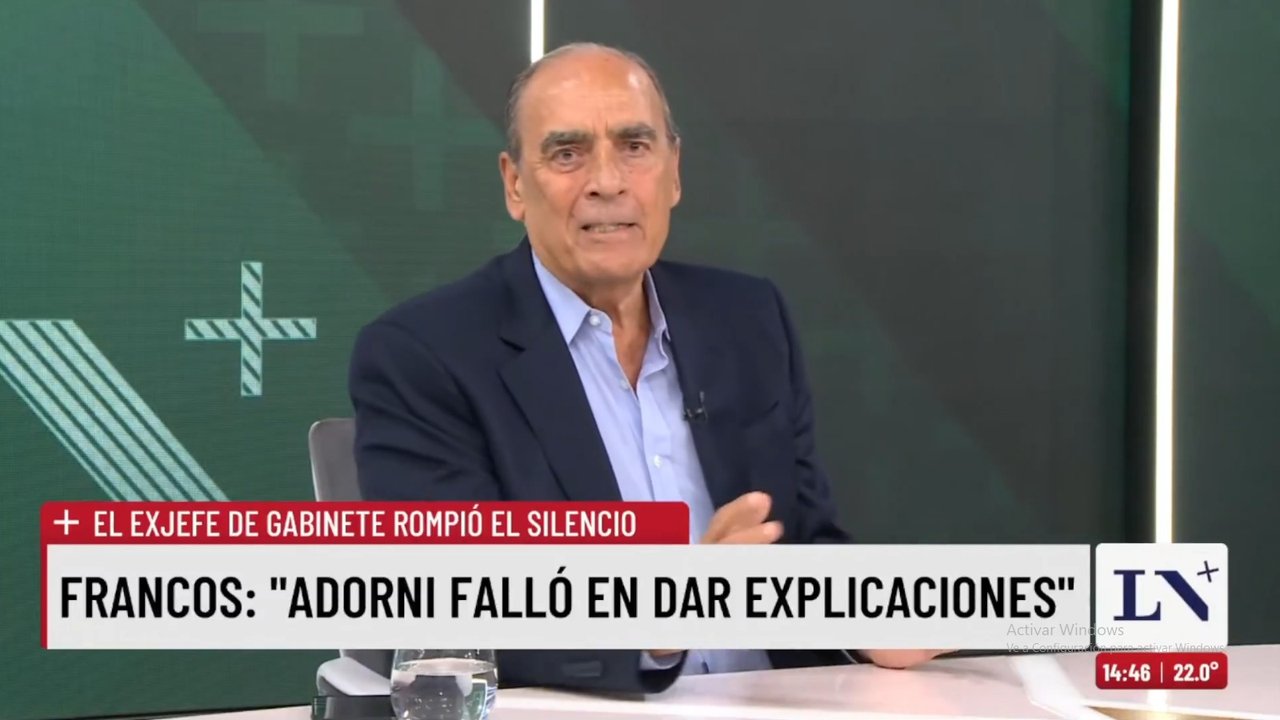 Imagen para el artículo: Guillermo Francos: “Adorni falló al dar las explicaciones y hay motivos por los cuales Milei y Karina lo apoyan”