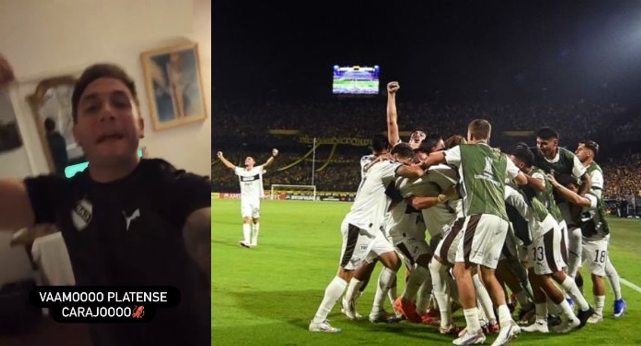 Imagen para el artículo: El alocado festejo de Momo tras el batacazo de Platense ante Peñarol en Uruguay por la Copa Libertadores