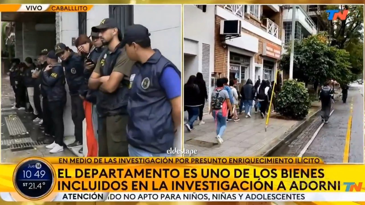 Imagen para el artículo: Custodia policial en la casa de Adorni porque anunciaron una olla popular frente a su domicilio