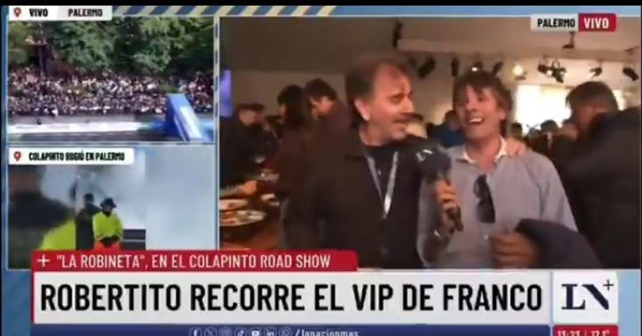 Imagen para el artículo: “Soy rosca floja”: como dos amigos, Robertito y Ritondo compartieron risas y chistes con doble sentido en pleno móvil viral