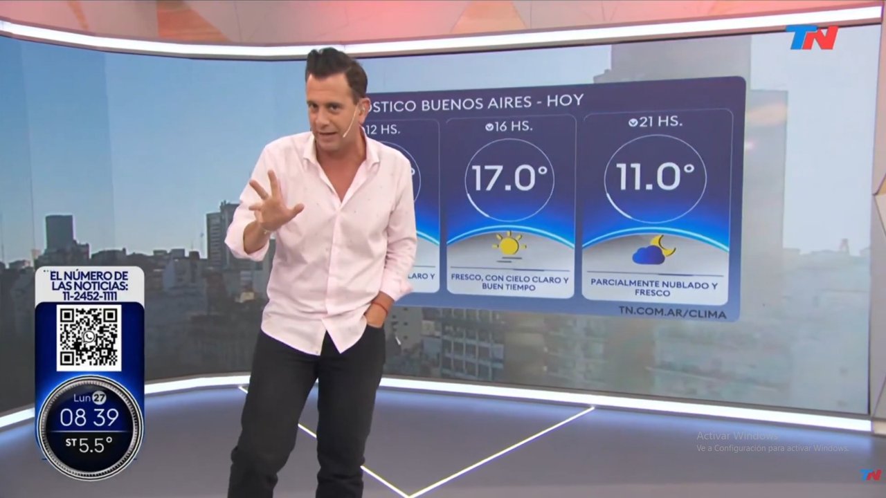 Imagen para el artículo: El reclamo de Matías Bertolotti en TN por la falta datos del servicio meteorológico porque el Gobierno echó a sus empleados
