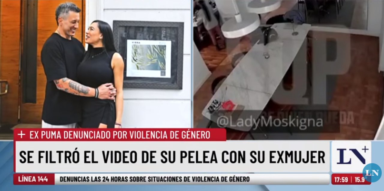 Imagen para el artículo: El terrible video de un ex Puma, denunciado por Pamela Pombo por violencia de género: “Pensé que me moría”
