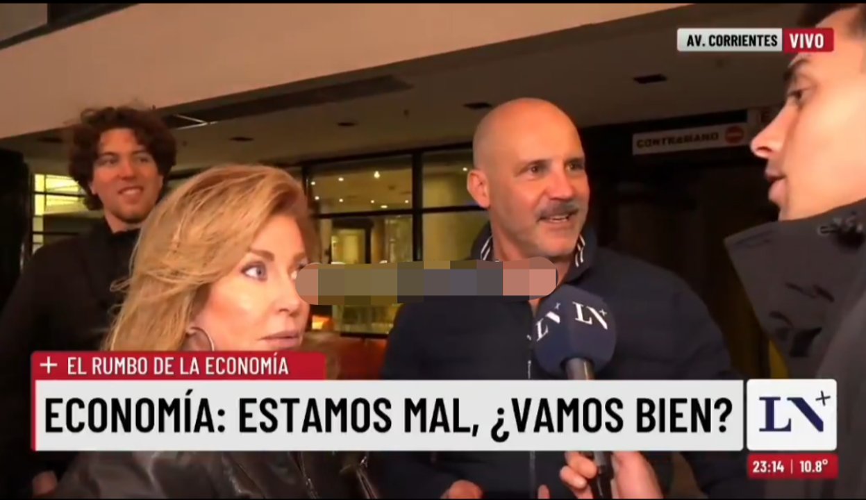 Imagen para el artículo: Movilero de LN+ quedó mal parado cuando se cruzó a dos canadienses y les preguntó cómo encontraron a la Argentina