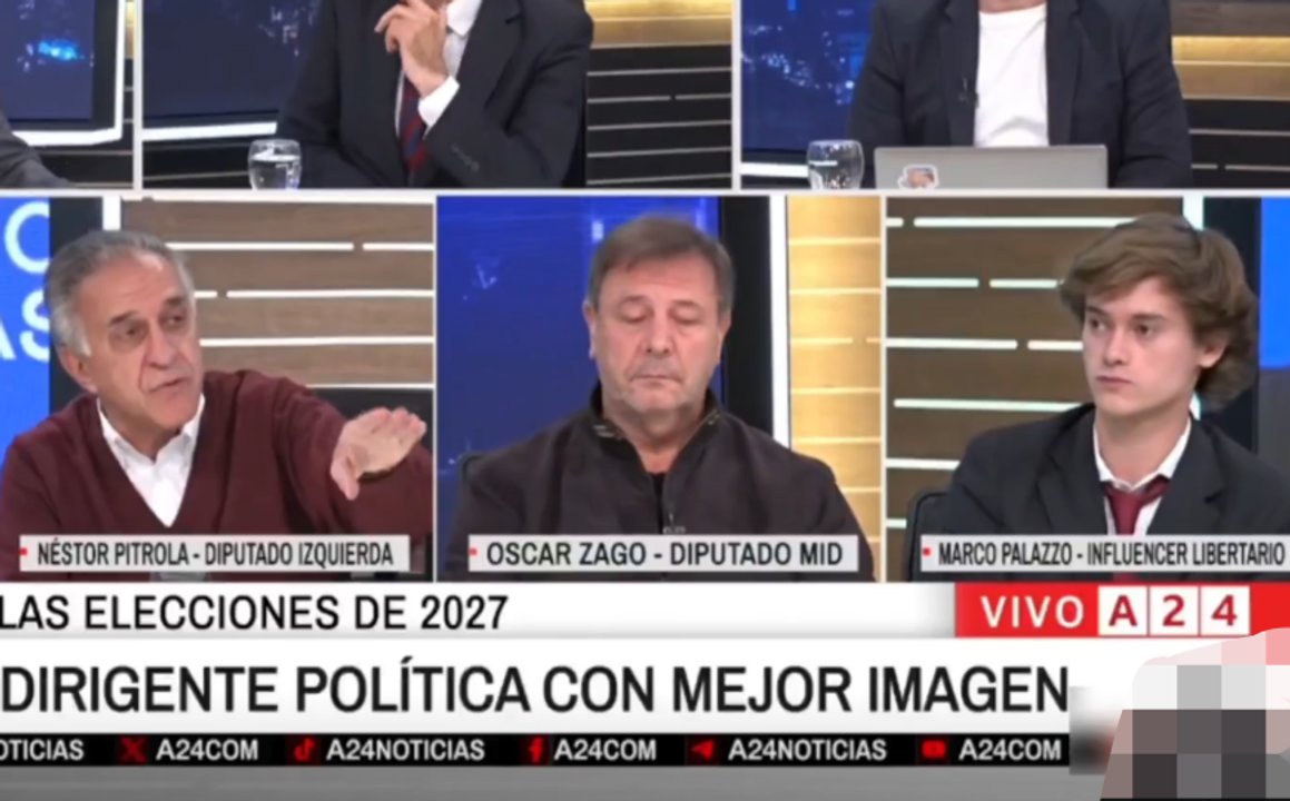 Imagen para el artículo: Domada al aire: Néstor Pitrola le llenó la cara de dedos a influencer libertario en vivo