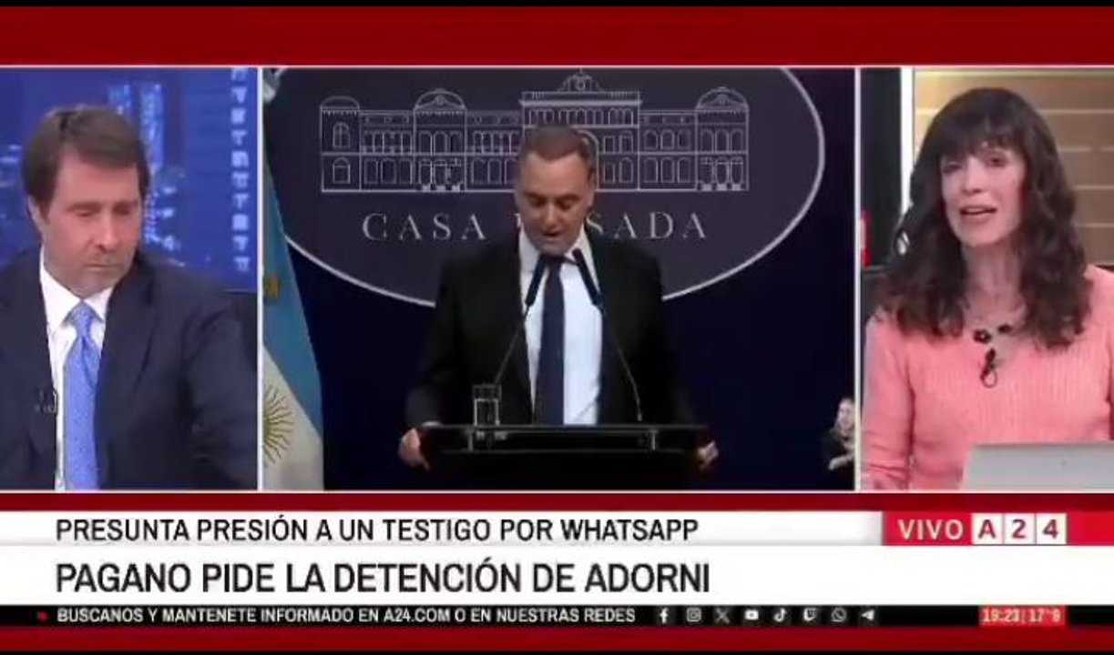 Imagen para el artículo: Giro explosivo y bombazo judicial: Pagano pidió la detención de Adorni y Feinmann quedó desconcertado en pleno programa