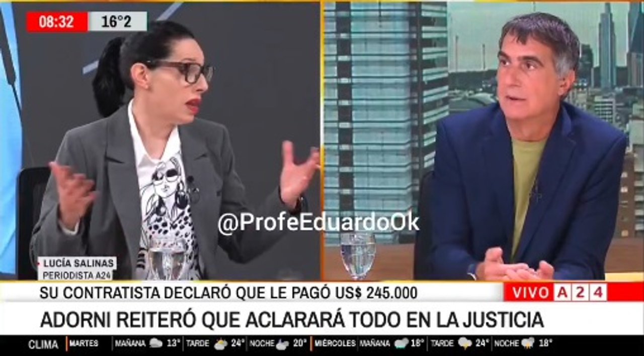 Imagen para el artículo: Antonio Laje criticaba a la Justicia por cómo maneja la causa de Adorni y su compañera, Lucía Salinas, lo frenó en seco