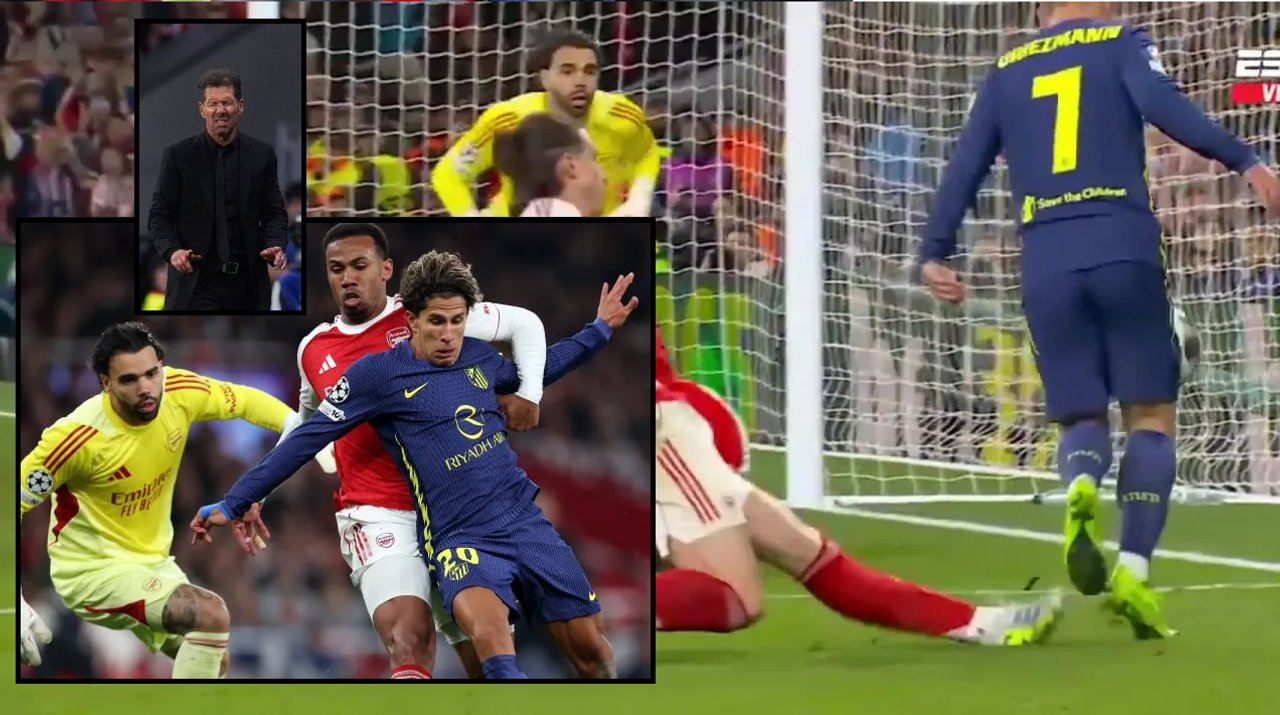 Imagen para el artículo: Sigue la polémica por la eliminación del Atlético de Simeone en la Champions: los tres penales que reclama ante Arsenal