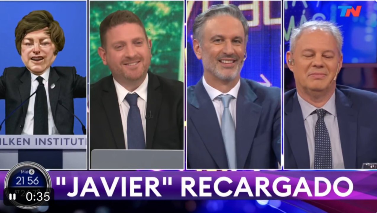 Imagen para el artículo: Hasta en TN se burlaron de Milei: la parodia sobre Adorni y el “crecimiento sin dinero” que se volvió viral