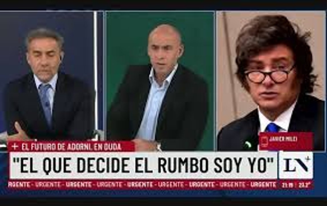 Imagen para el artículo: El descargo de Majul tras el reto en vivo que le hizo Milei a él y a Trebucq en La Nación+
