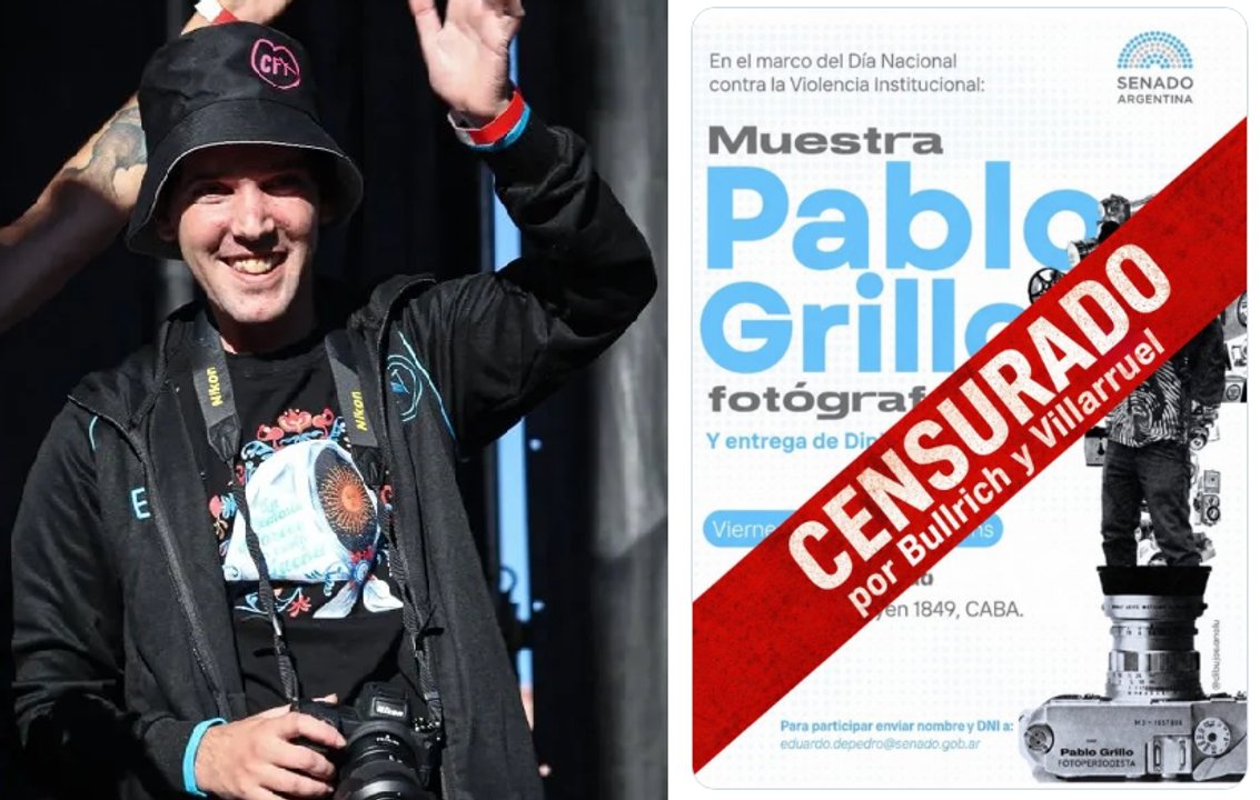 Imagen para el artículo: Repudio por la censura del Gobierno: prohibió la muestra de fotografía de Pablo Grillo en el Senado
