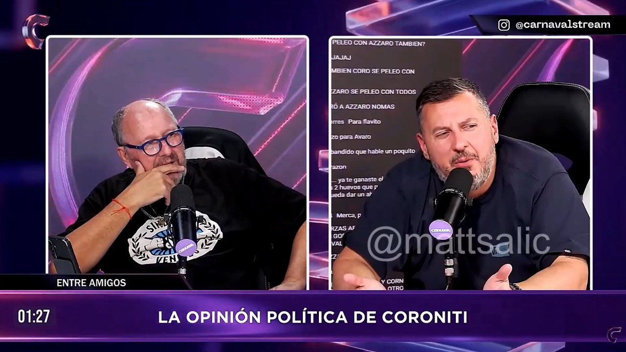 Imagen para el artículo: Coroniti: “Soy el único boludo que dice sin temor que nadie de los políticos vive del sueldo”