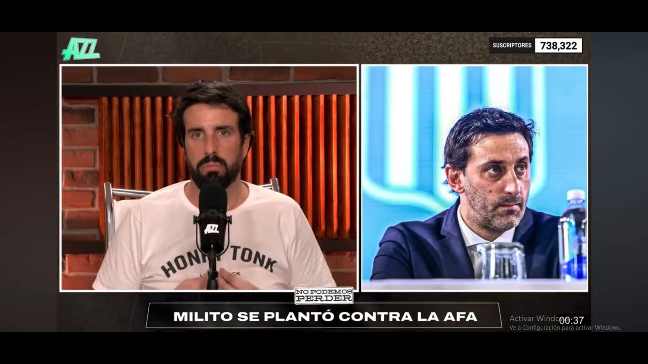Imagen para el artículo: Azzaro se encolumnó detrás de las protestas de Milito contra la AFA: “Acá tenés un soldado, a morir”