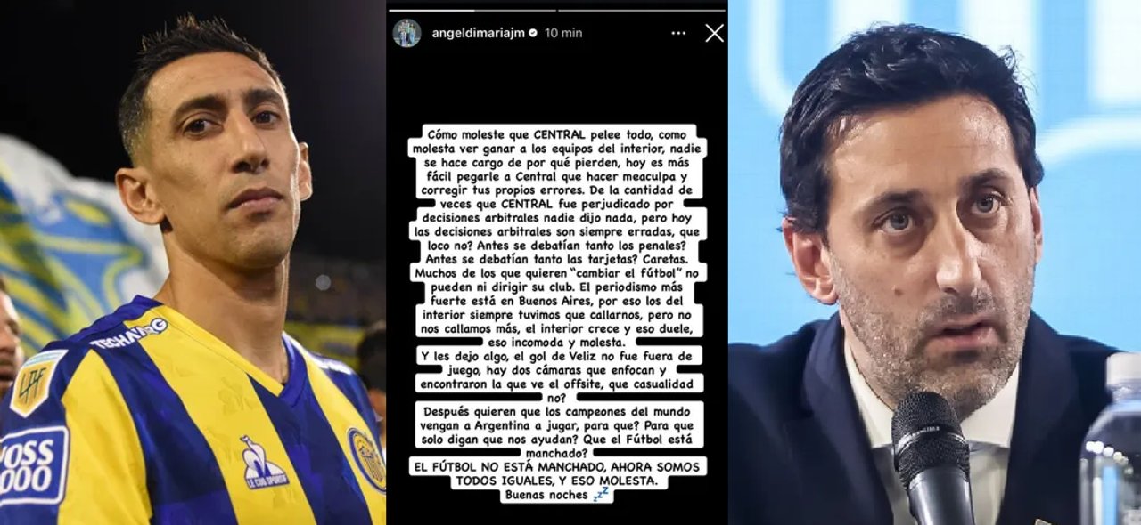 Imagen para el artículo: “Caretas, no pueden ni dirigir su club”: la fulminante respuesta de Di María a Milito y Racing