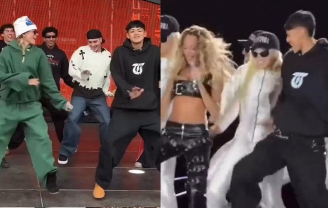 Imagen para el artículo: Tremendo video viral: trabaja en la limpieza del recital, Tini lo vio imitando sus pasos y lo invitó a bailar en el show