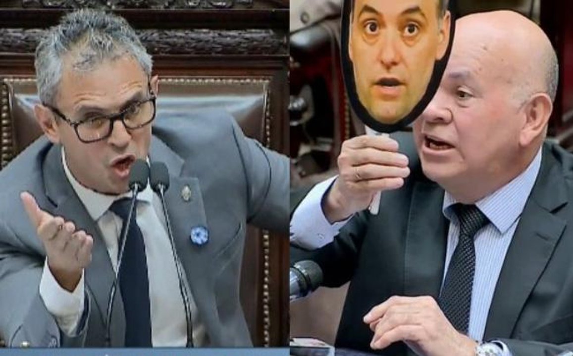Imagen para el artículo: Cruce caliente en Diputados: “Payasesco es lo que le hace Santiago Caputo”, con una careta de Adorni, el diputado Leiva dejó expuesto a Martín Menem