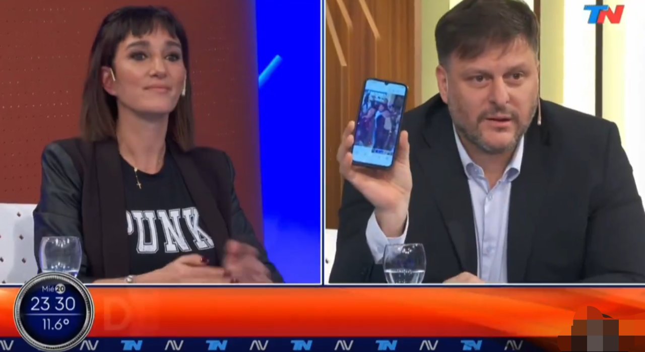 Imagen para el artículo: “Esta sos vos repartiendo volantes para mí": Santoro humilló a Leila Gianni con una foto en pleno debate televisivo