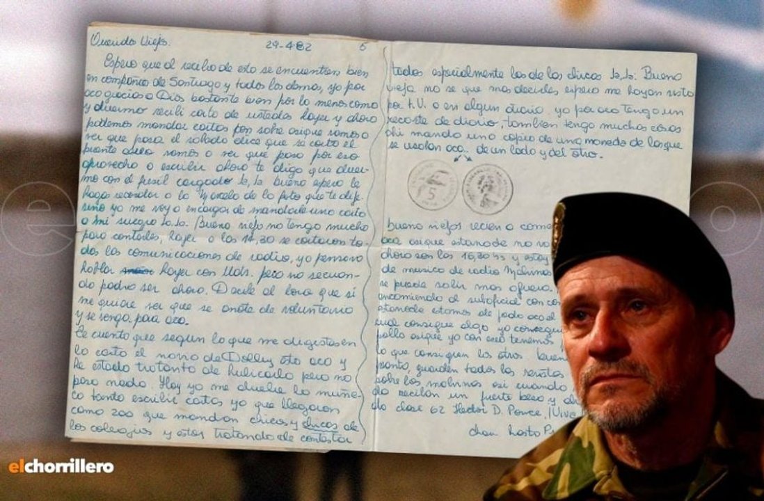 Imagen para el artículo: La conmovedora historia de un veterano de Malvinas que intenta recuperar la carta que escribió durante la guerra antes de que sea subastada