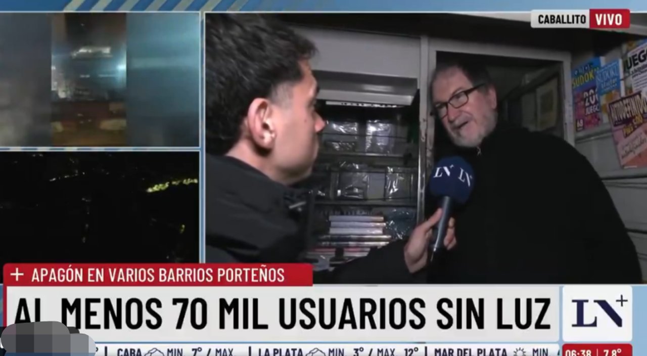 Imagen para el artículo: “Les liberaron las tarifas y les perdonaron la deuda”: un vecino destrozó a Edesur y dejó mudos a los panelistas de LN+