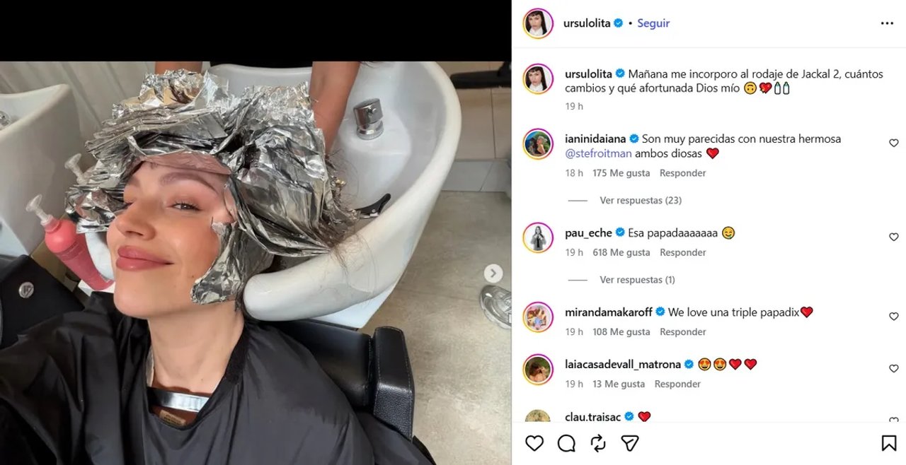 Imagen para el artículo: Look renovado: así fue la impactante transformación de Úrsula Corberó