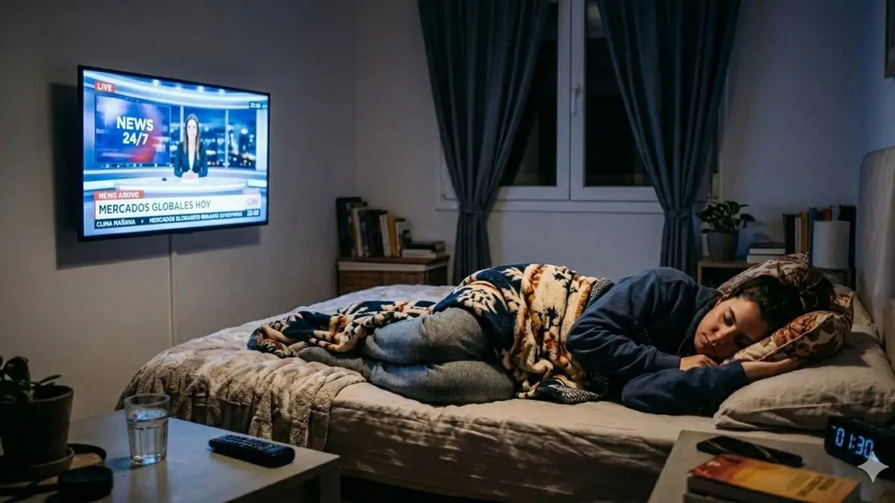 Imagen para el artículo: Cuál es el significado oculto de dormir con la televisión prendida según la psicología