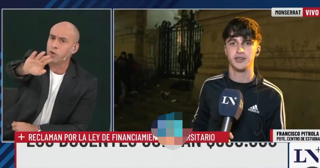 Imagen para el artículo: El nieto de Pitrola sacó a pasear a Trebucq al aire, el conductor tuvo un ataque de ira y terminó cortando la transmisión