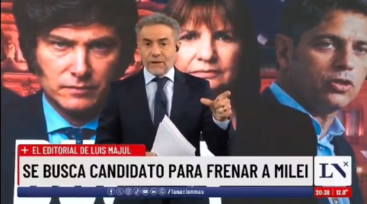Imagen para el artículo: Como Milei no se anima, mandó a Luis Majul a amenazar a Patricia Bullrich sobre su posible salida de LLA