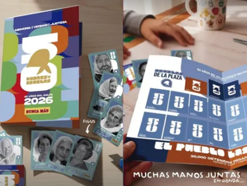 Imagen para el artículo: Salió el álbum de figuritas de las Madres y Abuelas de Plaza de Mayo: cómo descargarlo de manera gratuita