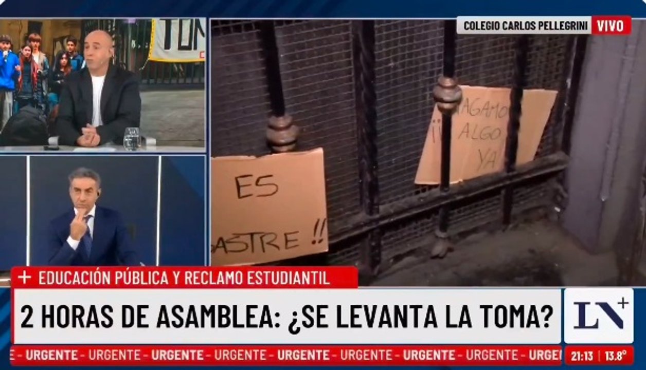 Imagen para el artículo: Majul y Trebucq se indignan porque en la toma se juegue al truco pero no porque el Gobierno incumpla la ley