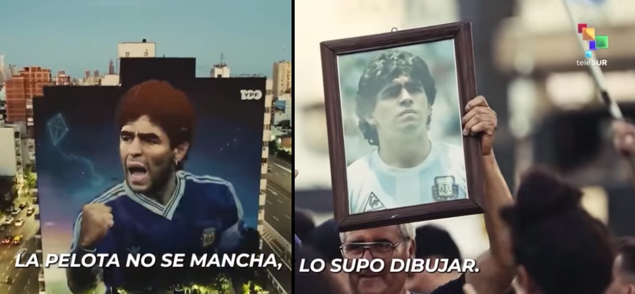 Imagen para el artículo: La hermosa canción homenaje a Maradona de un canal de noticias para la cobertura del Mundial