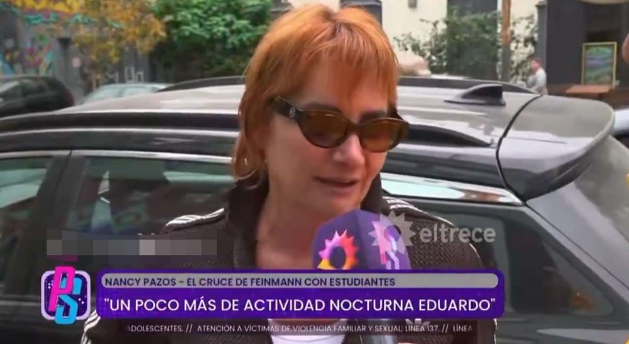 Imagen para el artículo: A Nancy Pazos le preguntaron por Feinmann y dio a entender que “le falta actividad nocturna porque está grande"