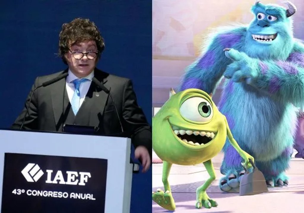 Imagen para el artículo: Milei quiso usar la película Monsters Inc. como argumento y dejó en claro que no la entendió