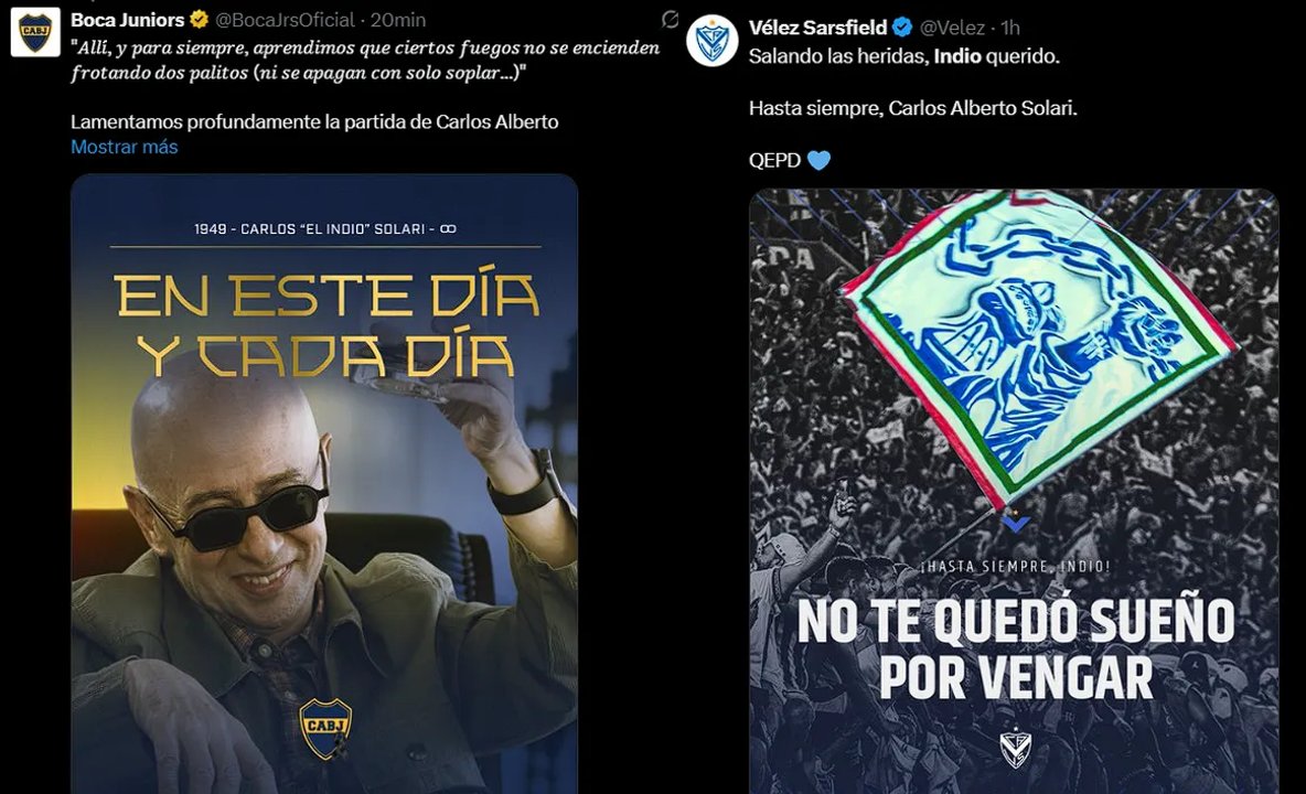 Imagen para el artículo: Las mejores frases y banderas del Indio Solari con la que los clubes del fútbol argentino lo despidieron