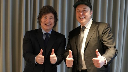 Imagen para el artículo: Milei contó que le quiso "manguear" un Tesla a Elon Musk