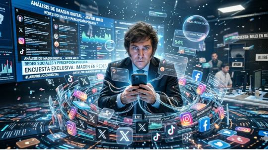 Imagen para el artículo: Encuesta: El peor mes digital de Milei