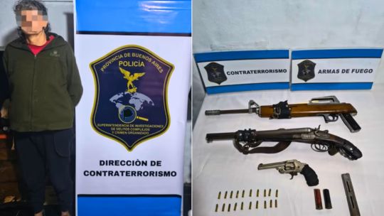 Imagen para el artículo: Detuvieron en La Plata a un acusado de ataques antisemitas: hallaron armas y bombas molotov en su casa