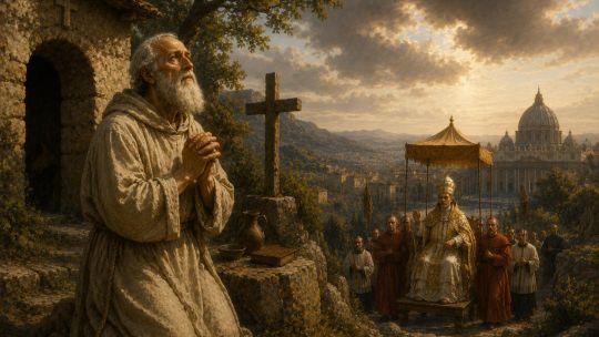 Imagen para el artículo: San Pedro Celestino, el humilde ermitaño que renunció al trono papal por amor a la oración