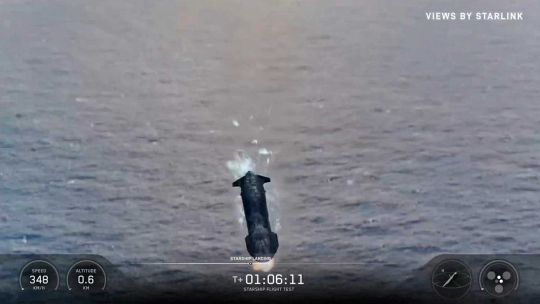 Imagen para el artículo: Prueba histórica de SpaceX: Starship 12 completó su vuelo al espacio y estalló de forma planificada en el océano