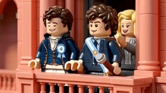 Imagen para el artículo: El video en modo Lego que compartió Milei para el 25 de Mayo