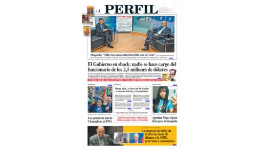 Imagen para el artículo: La tapa de Diario PERFIL del domingo 31 de mayo de 2026