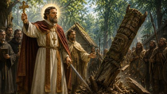 Imagen para el artículo: San Bonifacio, el valiente obispo mártir que derribó los ídolos paganos para evangelizar a Europa