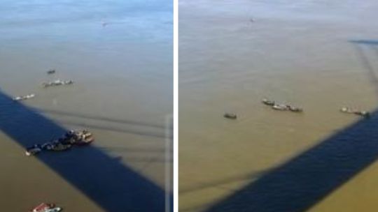 Imagen para el artículo: La veda extraordinaria de pesca desató un "piquete" de barcazas en el río Paraná