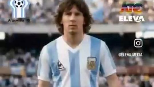 Imagen para el artículo: El video con IA de la Selección con los looks del Mundial del 78