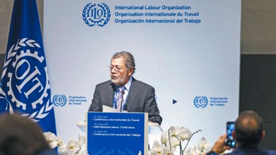 Imagen para el artículo: Gerardo Martínez criticó en la OIT la reforma laboral del Gobierno